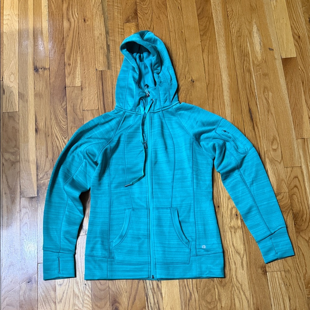 90 Degree By Reflex Teal Cowl Neck Sweater